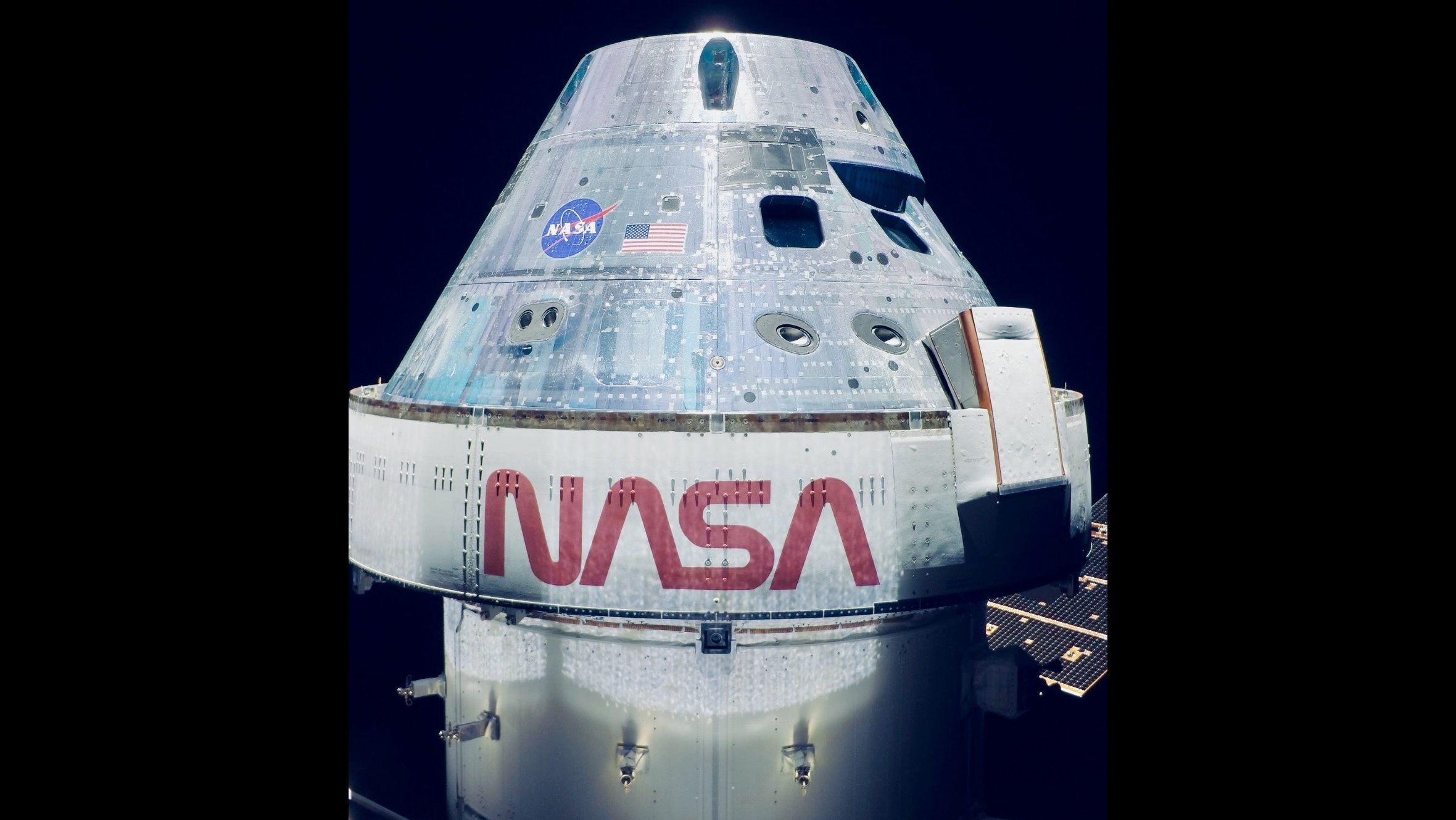 NASA’s Orion spacecraft during Artemis mission testing, part of preparations for future crewed lunar flights under the Artemis programme.