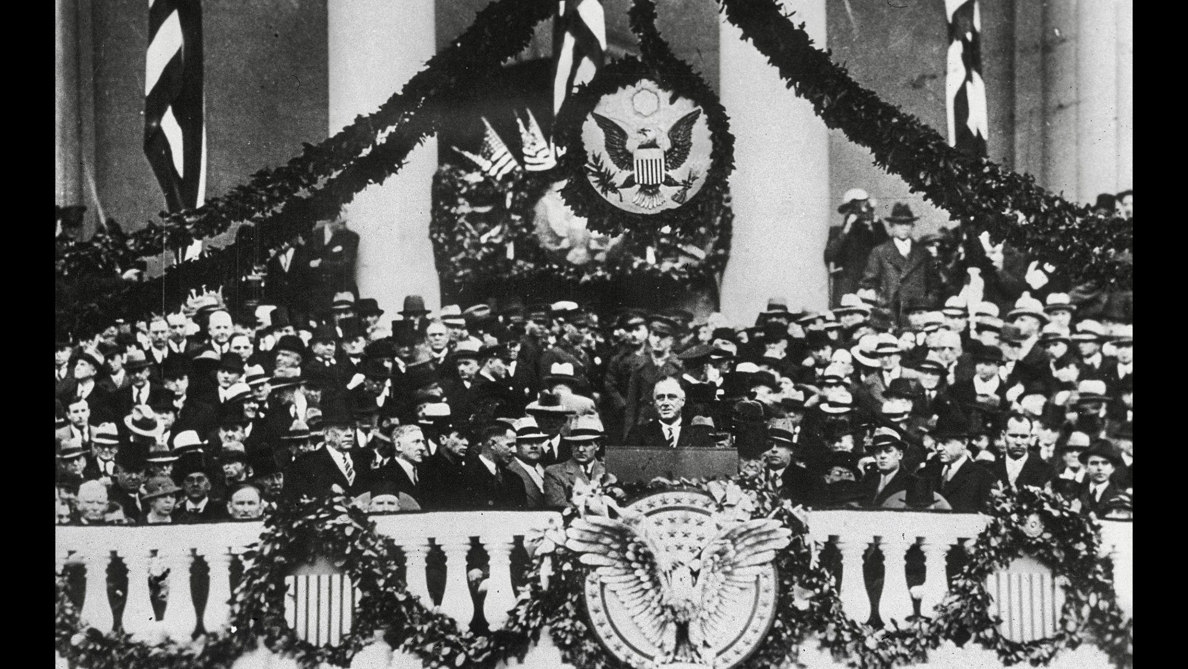 Franklin D. Roosevelt inauguration ceremony 1933 during the Great Depression