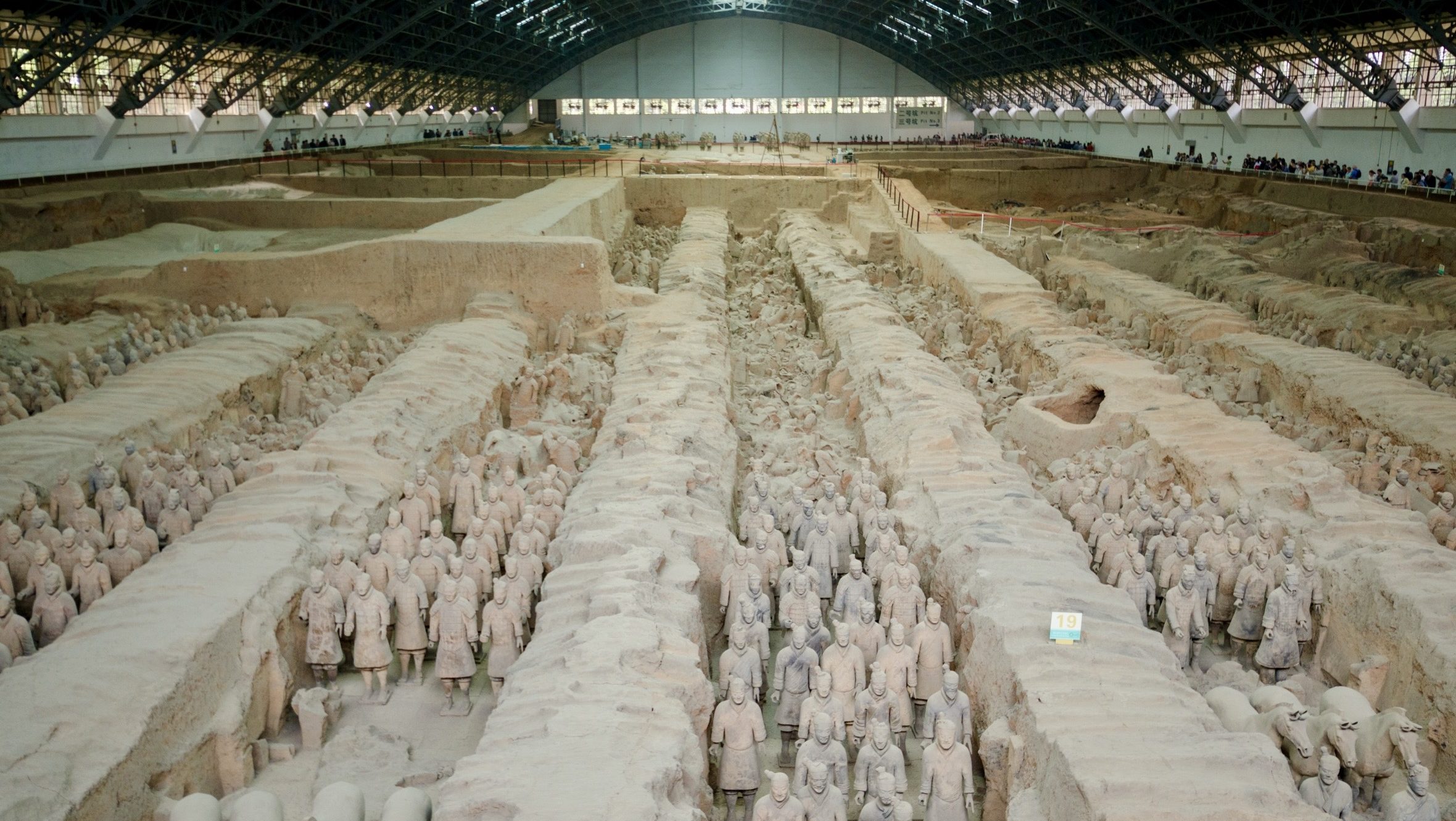Terracotta Army soldiers in excavation pits near Xi’an China from Qin Dynasty burial site